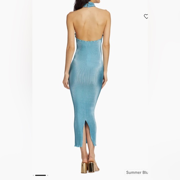 L’idee Nuits D'Été Turlington Midi-Dress Blue Halter | Size Uk 8/Small NWT - Picture 3 of 10